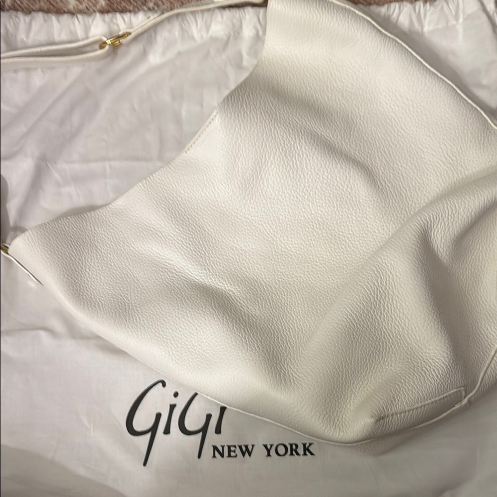 GiGi New York white leather Shoulder Bag